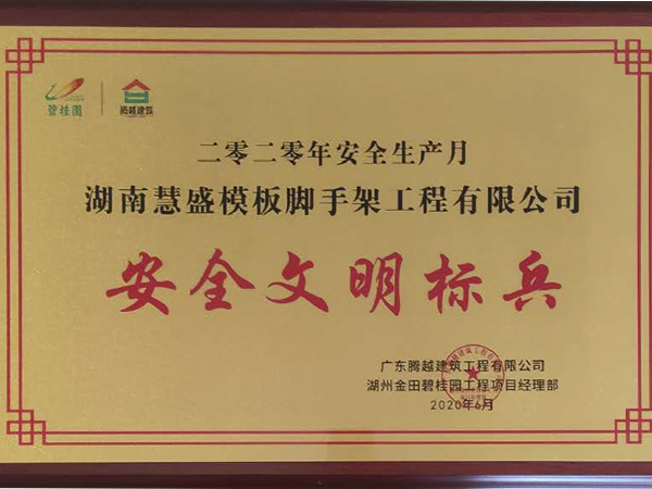 2020年安全文明標(biāo)兵